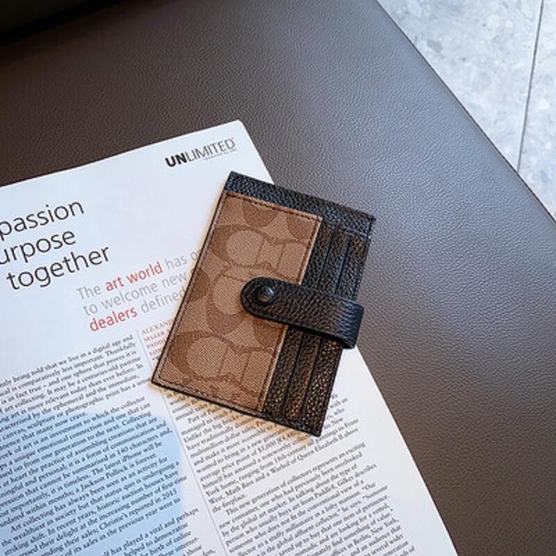 Женский компактный кожаный картхолдер