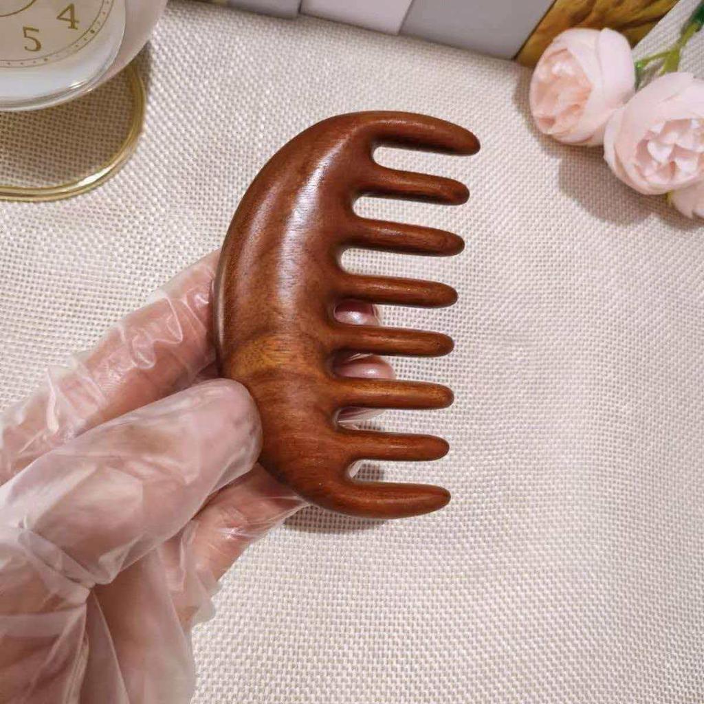 Solid Wood Abdominal Massage Brush for Belly and Meridian Relief