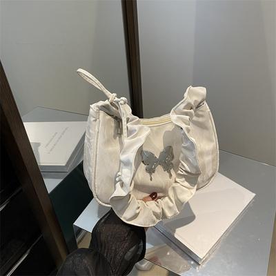 Pleated Shoulder Strap Cloud Bag Women'S Versatile Underarm Bag Butterfly Shoulder Messenger Bag