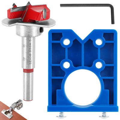 35mm Hinge Hole Drilling Guide Locator Hinge Drilling Jig Drill Bits High Precision Door Hole Opener Cabinet Accessorie Tool Hot