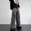 Jeans Dritti a Gamba Larga Americani Retro 2024 – Stile Estivo High Street, Vestibilità Ampia, Design di Nicchia