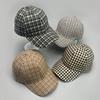 Retro Fashion British Style Houndstooth Men Women Baseball Hats Cotton Breathable Streetwear Classic Casual Sport Unisex Caps