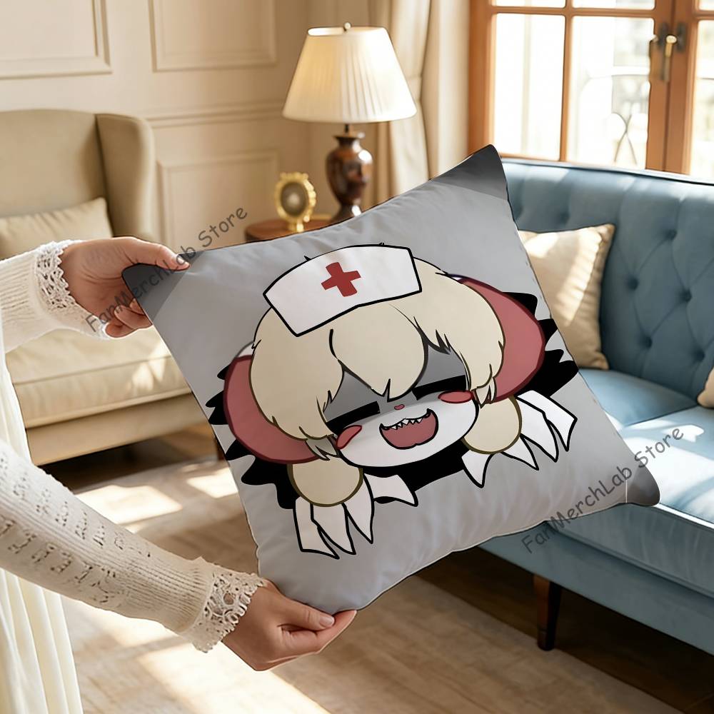 Lorna TTerribleS Mouse Anime Anime Pillow Case Antidustmite Pillowcase Invisible zipper silky short plush Sofa cushion cover