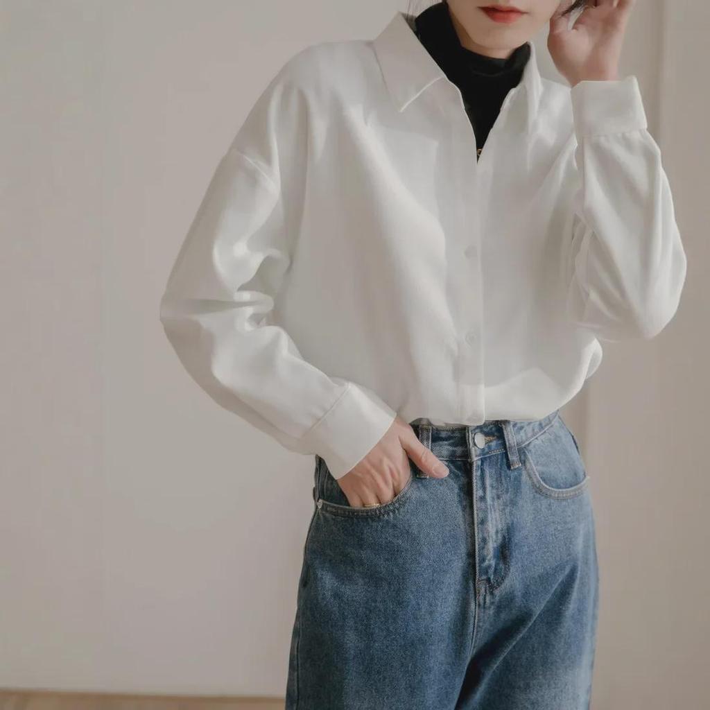 Locker gebürstetes Retro-Hemd aus rotem Cord für Damen – Frühling/Herbst 2025