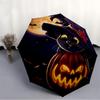 1pc Halloween Cat Automatic Folding Umbrella Portable Collapsible Umbrella for All Seasons, 8-Rib Durable Construction, Perfect Gift 076