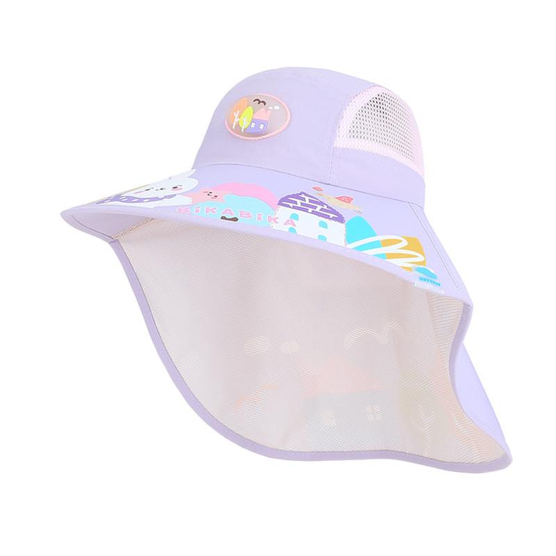 Childrens Cartoon Sun Hat With Wide Brim For Summer Outdoors Girls Boys