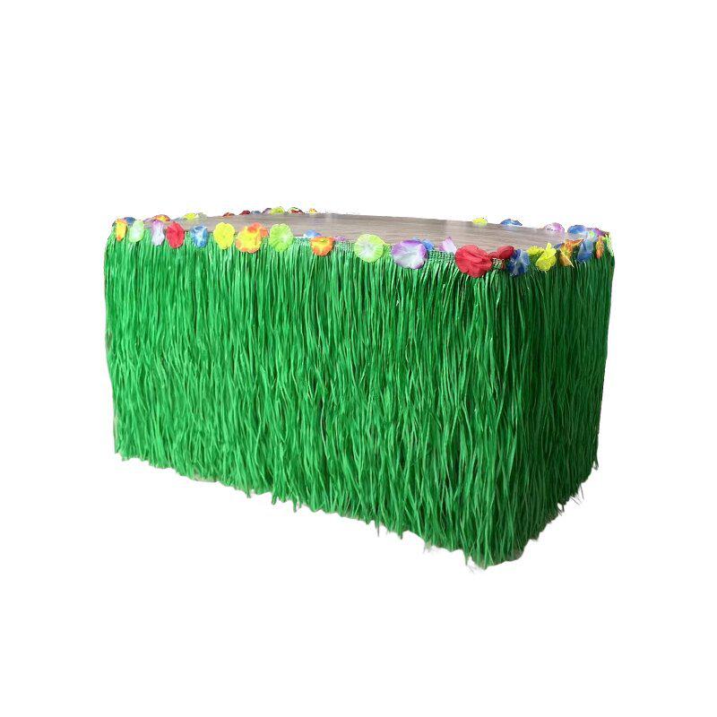 Hawaiian Straw Table Skirt for Party Decoration, 275cm x 75cm