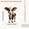 Cow Cartoon Endearing Acrylic Car Accessory For Home Decoration Holidays And