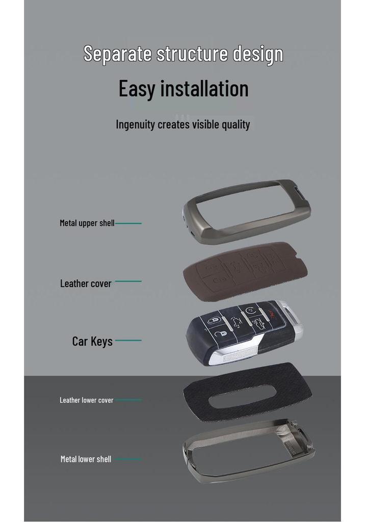 GMC Dodge Ram T-Rex RAM Long Horn Key Cover & Challenger Bag Korando Buckle