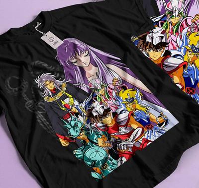 Saint Seiya Μπλουζάκι Ιππότες του Ζωδιακού Κύκλου Hyoga Ikki Anime Shun Μπλουζάκι Μέγεθος 331