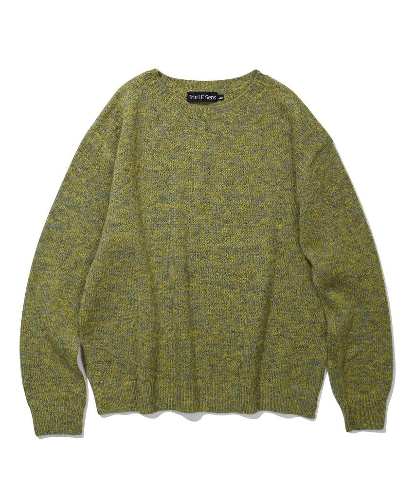 TRIP LE SENS Unisex Wool Crotch Over Round Knit_Charcoal