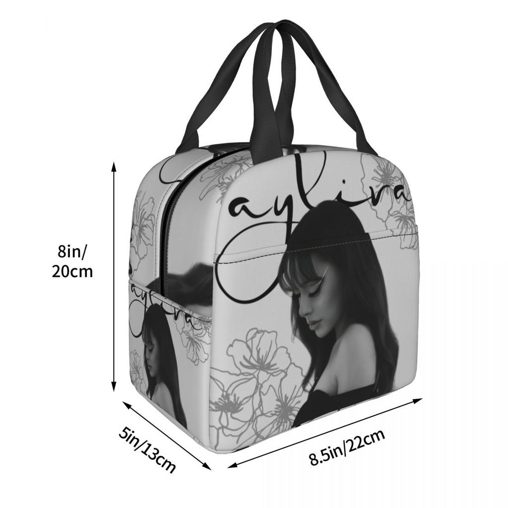 Custom German Singer Ayliva Insulated Lunch Bag for School Office Waterproof Thermal Cooler Bento Box Women Kids