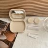 Women's Travel Contact Lens Box Colored Eye Contacts Lenses Box Portable Contact Lens Case Heart-shaped Contact Lenses Case