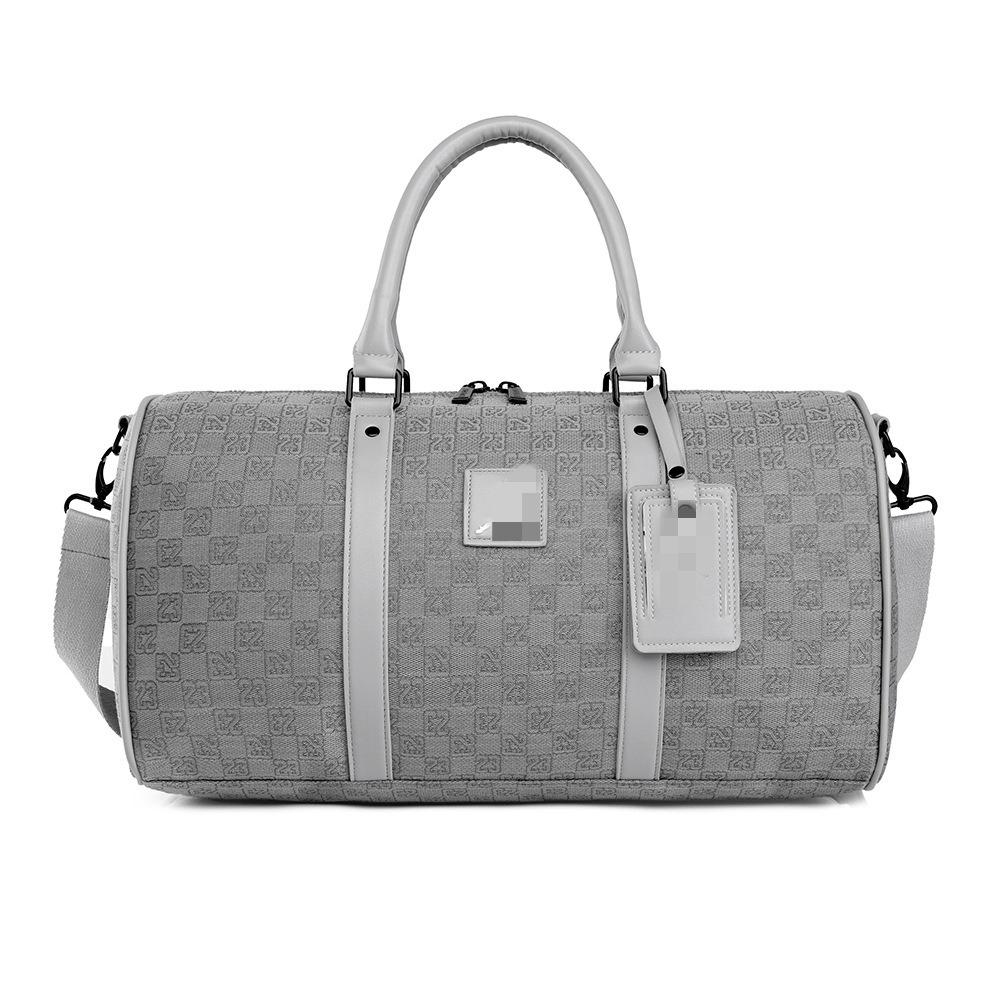 Presbyopia Checkerboard Fabric Large Capacity Trapeze Single Shoulder Fitness Bag Travel Bag Student Bag
