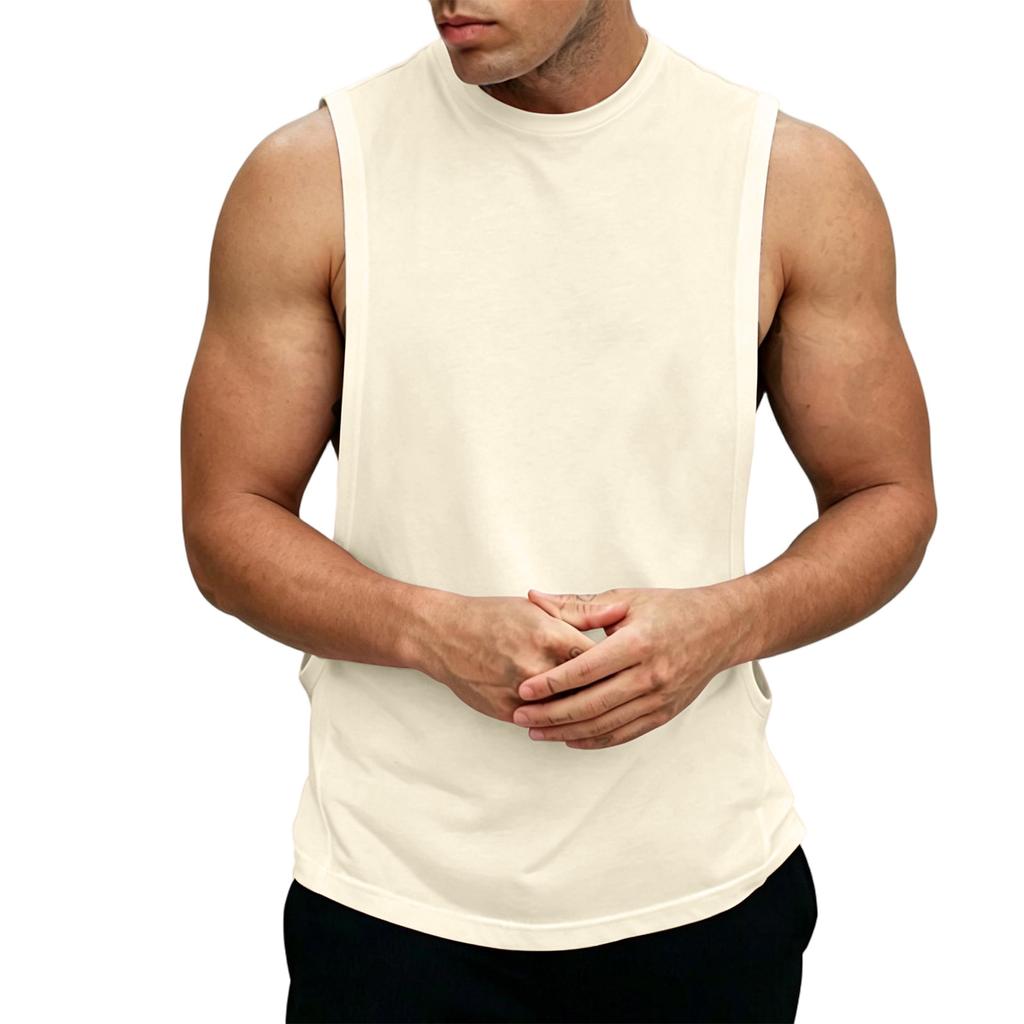Men's Sleeveless Athletic Tank Top Muscle Shirt Gym Fitness Breathable Stretch Quick Dry Sports Vest for Summer Training
