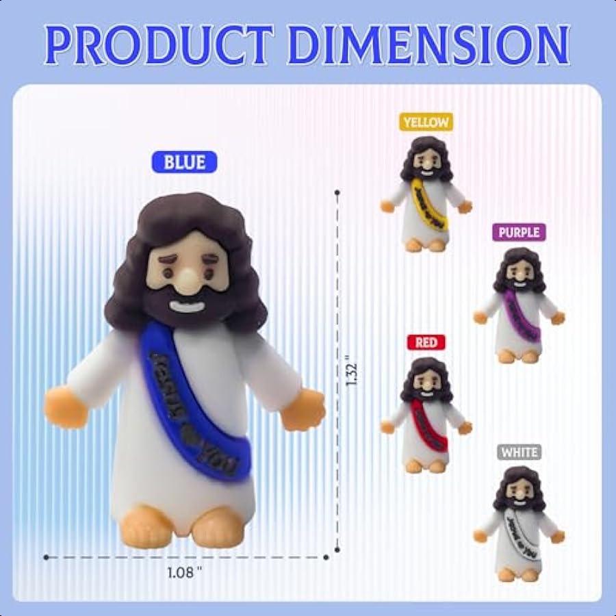 

5PCS Little Jesus Dahshboard Decorations Mini Jesus Love You Car Decor Religious Favors for Easter Baptism Sunday School Holida United States