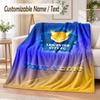 Custom Text Flannel Blanket Leicester City Print Warm Cozy Blanket Home Sofa Bedding