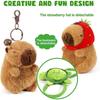 Capybara Plush Toy Kawaii Stuffed Animals Fluffy Capybara With Strawberry Tortoise Slap Bracelet Keychain Birthday Gift