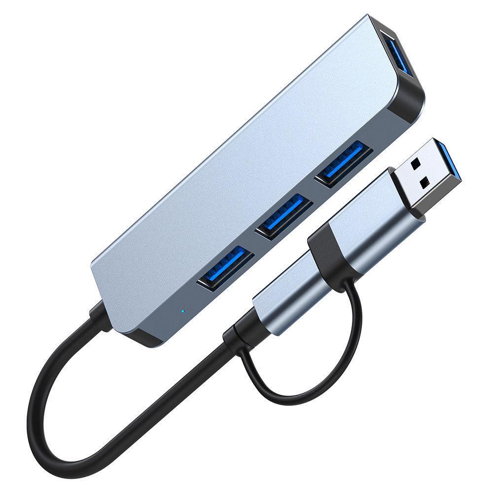8-in-1 USB Dual Port Type-C Hub Docking Station for Apple & Huawei Mobile Phones
