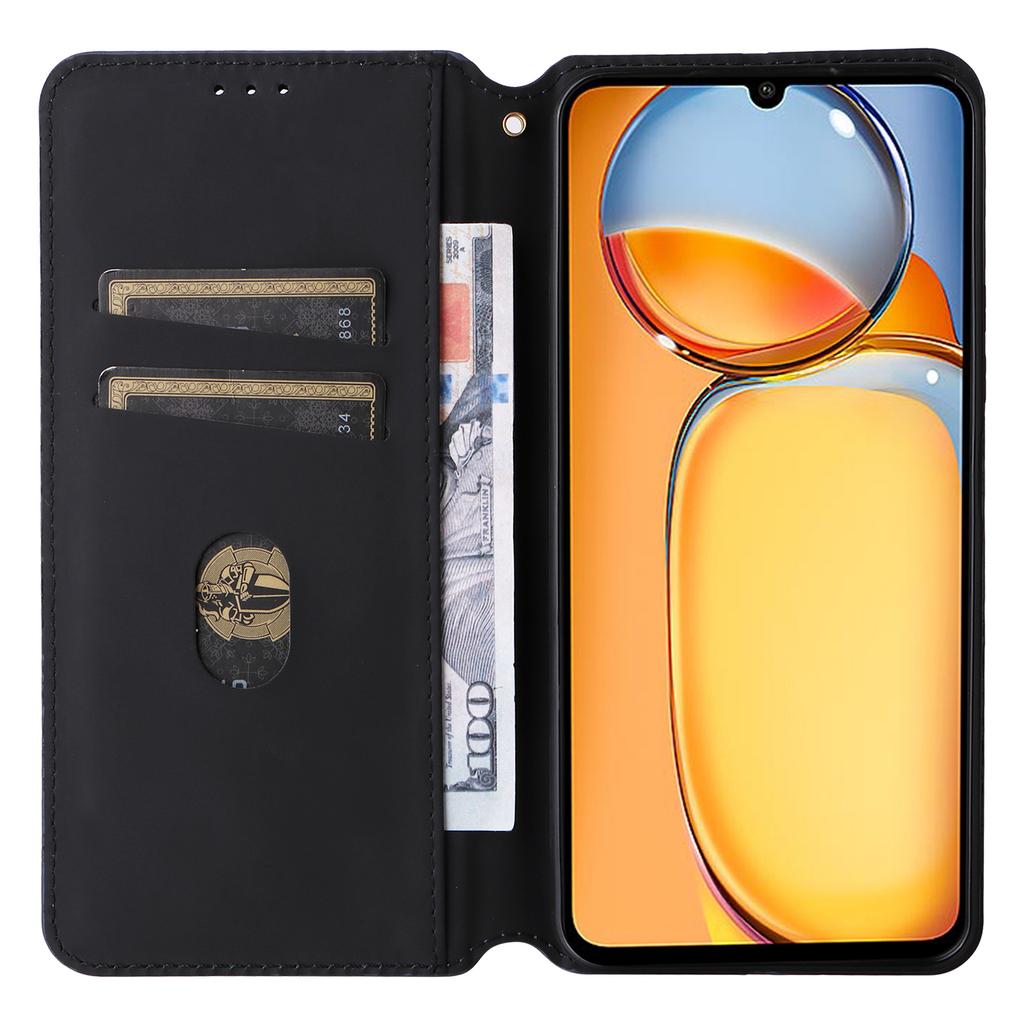 For Xiaomi Poco C65 4G/Redmi 13C 4G Cell Phone Cases Leather Wallet Imprinted Flip Cover
