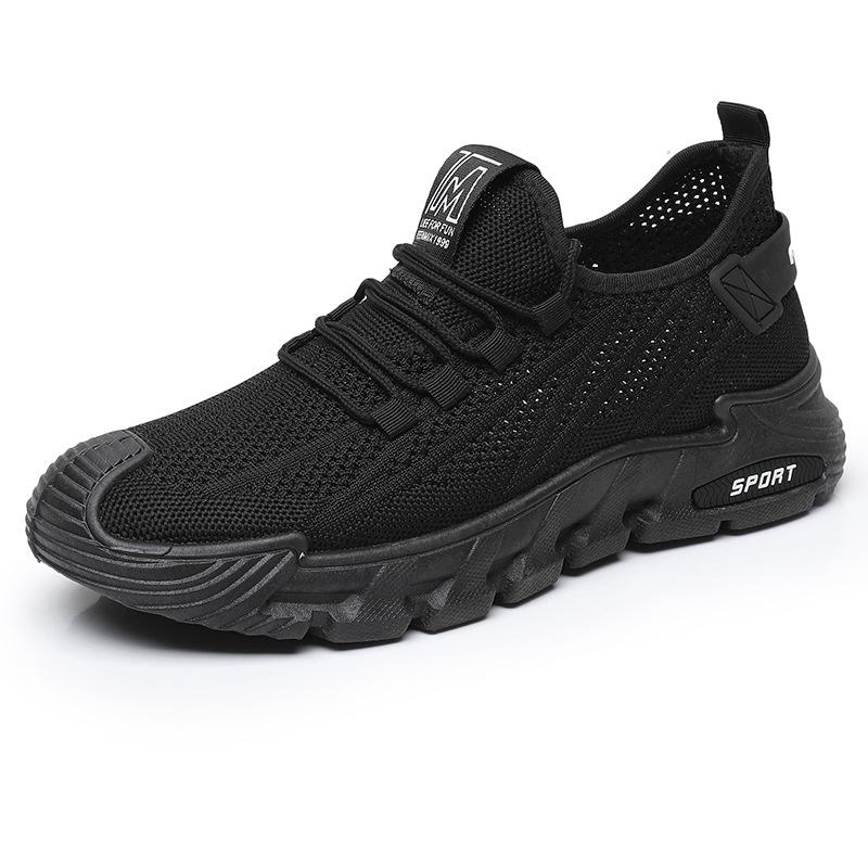 Men's shoes new summer breathable thin mesh sports and leisure versatile one-pedal hollow mesh shoes board shoes men