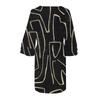 Women's Fashion Temperament Elegant Fresh Printed V-Neck 3/4 Sleeves  Dress
