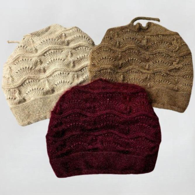 Women's Hats Pullover Hats Drawstring Style Stacked Hats Warm Hat Knitted Hats