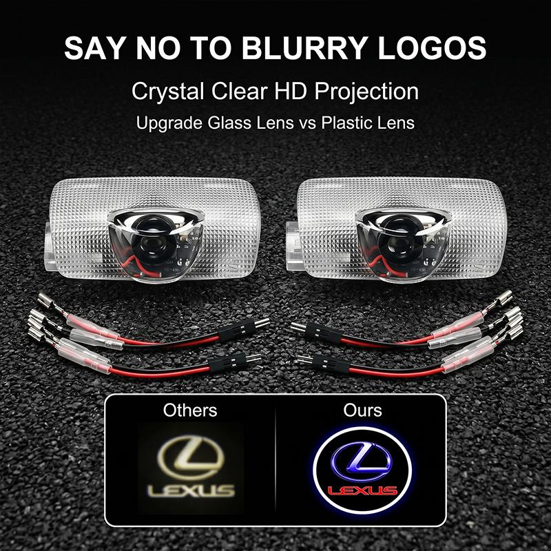 Bouchon de Valve de Voiture 2PCS/SET Lumière d'Accueil de Porte de Voiture Lampes Projecteur LED pour Voiture Autocollants Pour Lexus ES300 RX330 RX300 IS250 IS200 CT200h NX