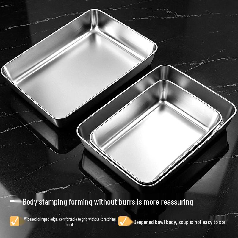 Yuzun Stainless Steel Rectangular Serving Tray