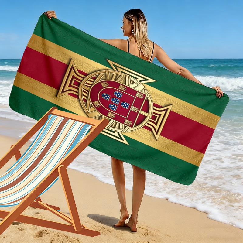 Royal Heritage Symbolism beach towel Outdoor camping Beach towel for vacation photos swim Absorbent bath towel seaside Comfort beach towel