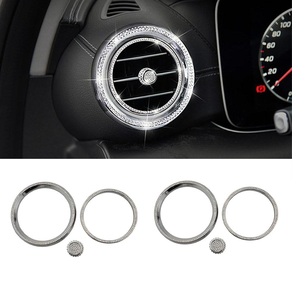 Pro Mercedes Benz E Class W213 2016- Centrální konzole Klimatizace AC Output Ventil Refit Crystal Diamond Decal Ring