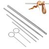 6pcs Round Head Snake Sexing Probe Stainless Steel Reptile Sexing Probe  Snake Breeders