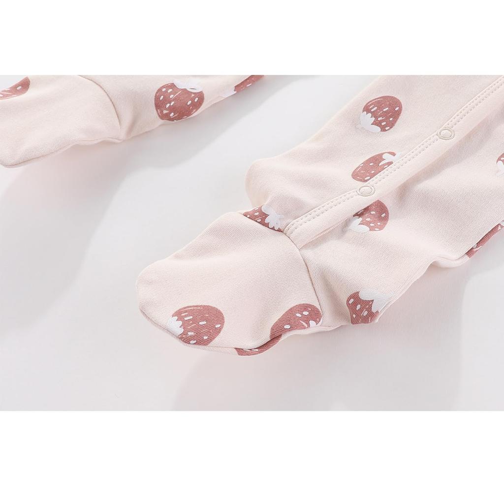 MAMIMAKA Newborn Long with Perfect for Fall and Perfect As a Baby Suitable for All Ages Months Pajamas, Cotton, Sleeve, Open-Front, Feet, Winter,