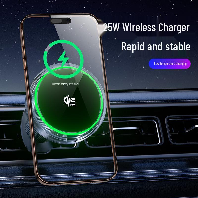 Qi2.2 Magnetic Wireless Car Phone Holder with Cooling