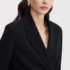 LANCY Women's Black Triacetate Notch Lapel Short Suit Jacket