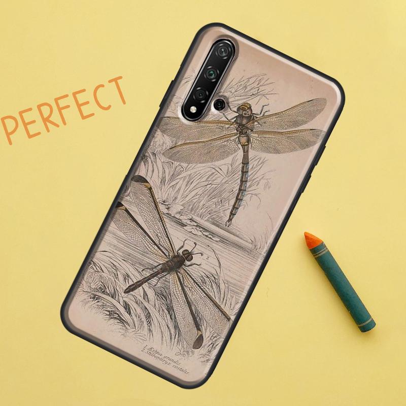 Dragonfly Pattern Case For Huawei Nova Y90 Y70 Y61 Y60 9 10 SE Nova 5T 11i 8i 7i 3i P20 P40 P30 Lite P60 Pro