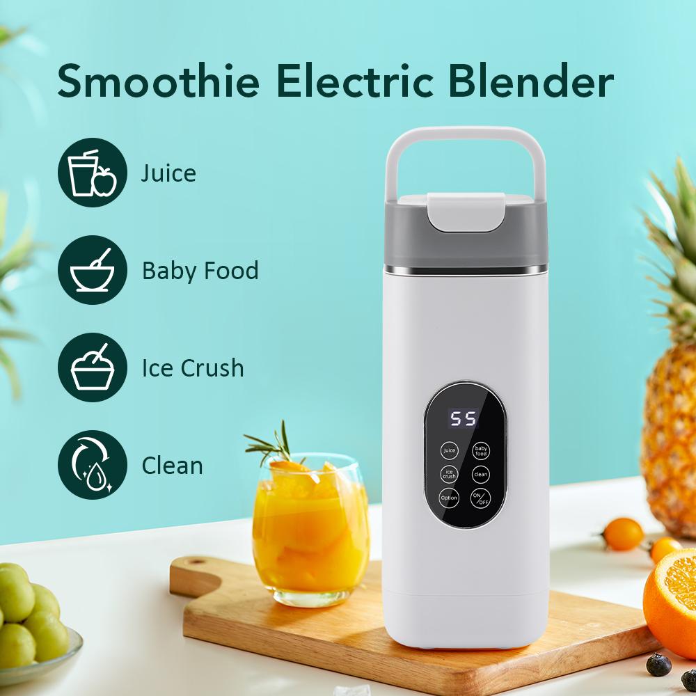 Portable Juicing Cup Cordless Ice/Fruit Juicer 12 Blades Electric Shaker Bottle USB Rechargeable for Home Sports Outdoor