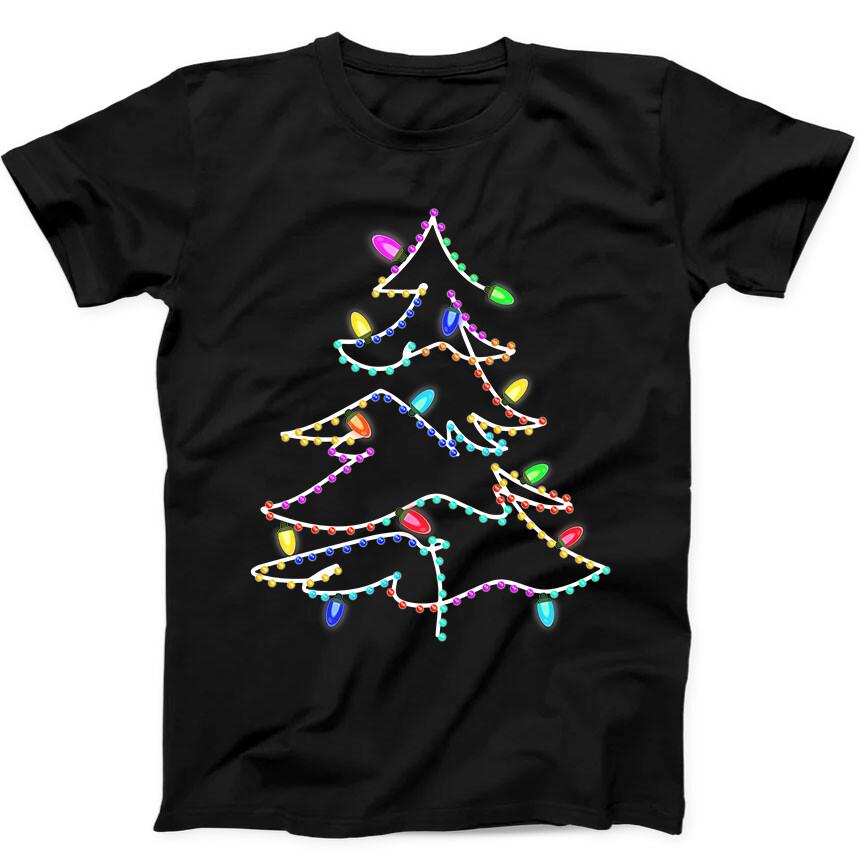 

Christmas Tree Light Clebrate Best Seller Funny Gift Tee Black T Shirt 145 4XL