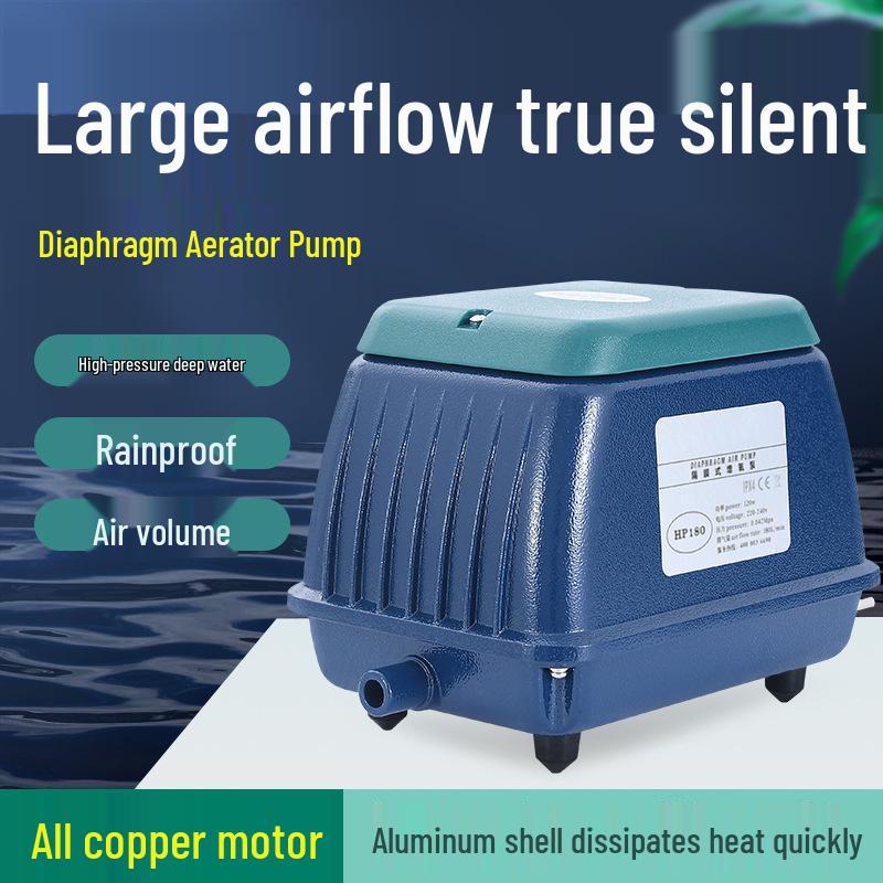 220V Silent Commercial Aerator: Large Airflow Oxygen Pump for Fish Tanks and Fish Farming