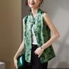 New Chinese Style Printed Vest Jacket for Women