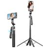 1.8M 360° AI Face Tracking Selfie Stick Tripod, Automatic Rotating Gimbal Phone Stand, Smart Follow Tripod for Vlog, Live Streaming, Video & Selfie