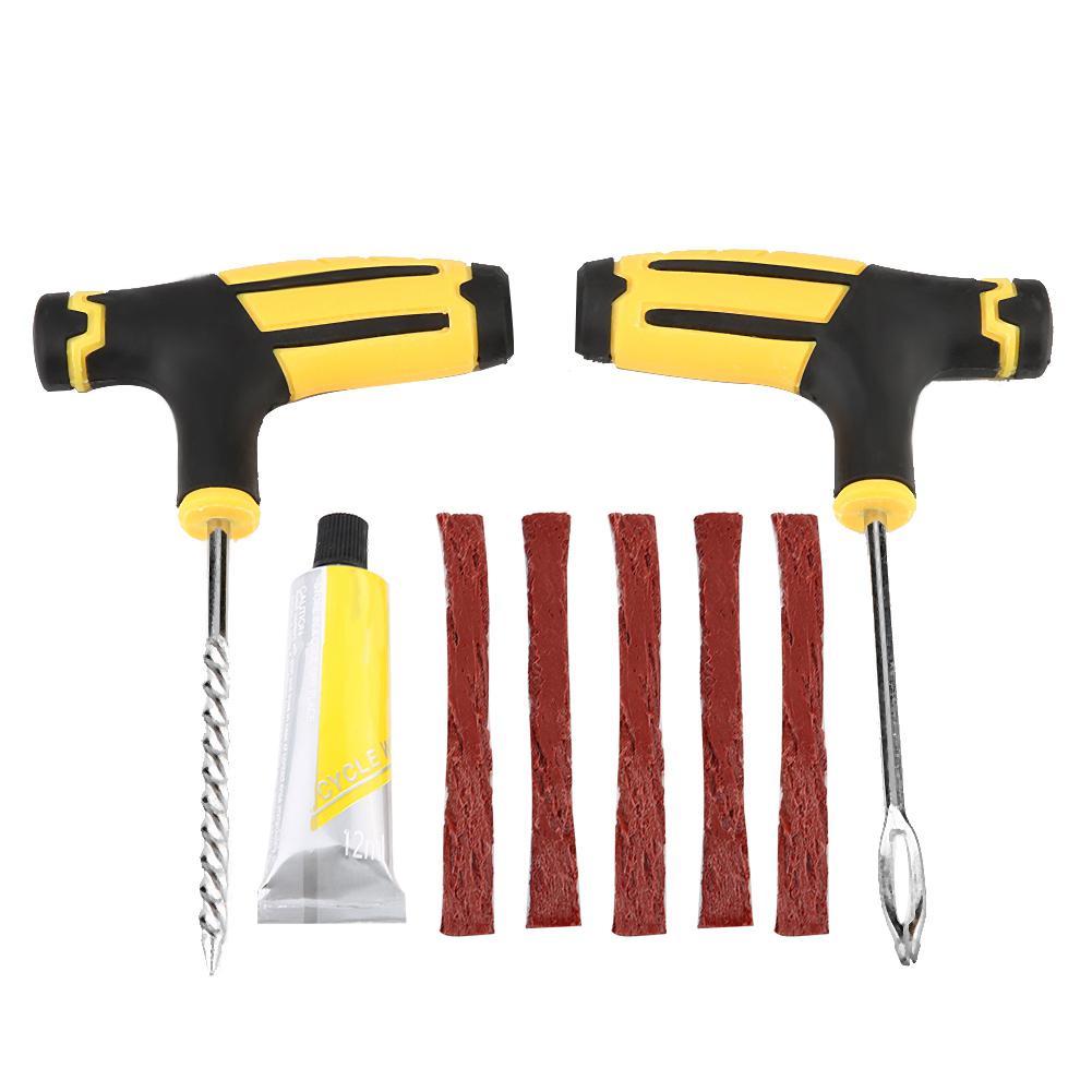 

Complete Set Tubeless Tire Flat Repair Tool Kit for Cars Auto Trucks