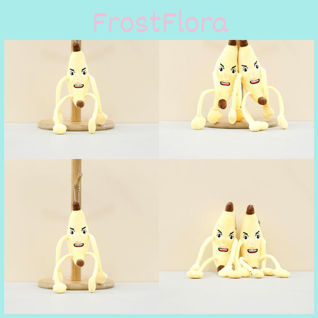 Uroczy pluszowy breloczek w kształcie banana, słodka pluszowa zabawka o długich nogach na torby i klucze