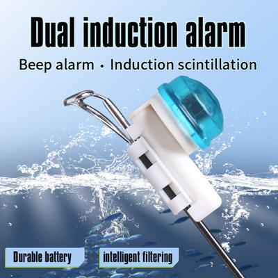 2Pcs Fishing Bite Alarm Lamp Night Fishing Rod Tip Sensor Light Electronic Bite Indicator Color Changing LED Lamp Sea Fishing Accessories