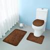 Quick Drying Slip Water Absorbtion Anti Bathroom Mat Thickened Bathroom Toilet Three Piece Set Carpet Machine Washable Fabric