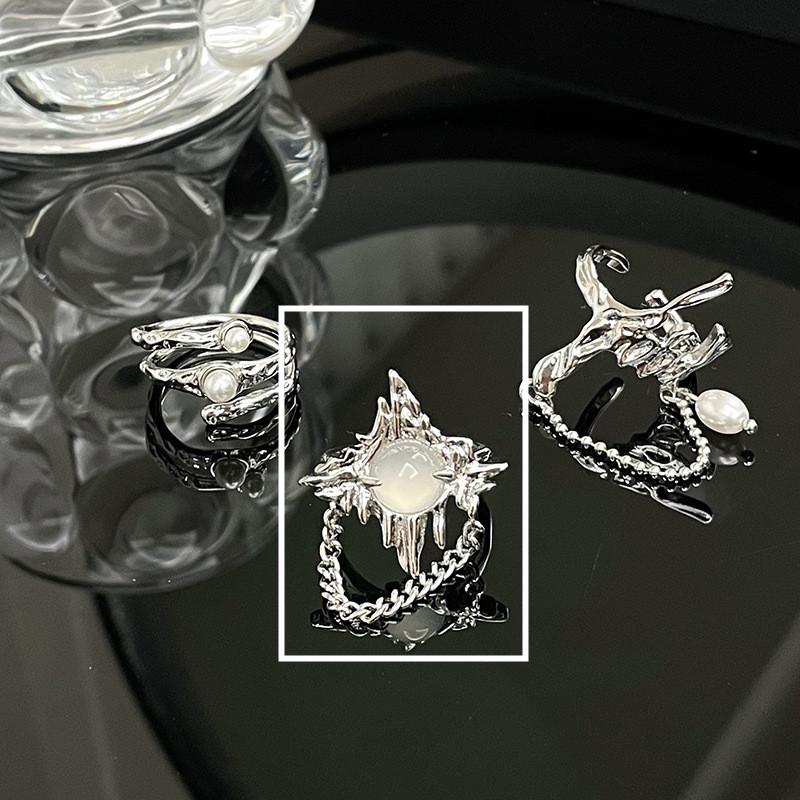 

Эмалированные кольца-сердца Готическая мода Крутые кольца Y2K для женщин Винтажные массивные кольца на палец Девушка Вечеринка Украшения Подарок