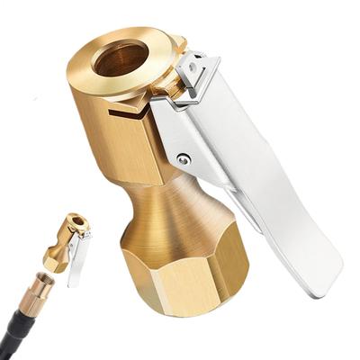Aufsteckbarer Luftfüller, Heavy Duty, Offener Durchfluss, Verriegelbarer Inflator-Anschluss mit Klemme, Messing Verriegelungs-Luftfüller, Reifenfüller für Auto