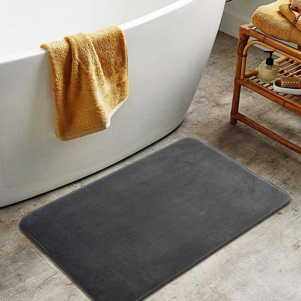 Mercan Polar Kabartma Banyo Kaşmir Kalınlaştırıcı Mat Banyo Kaymaz Halılar Lavabo Küvet Yan Zemin Halısı Duş Odası Kapı Paspası Hafızalı Köpük 3D Ped