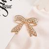 Scarf Brooch Clip Bowknot Design Pin for Women Faux Pearl