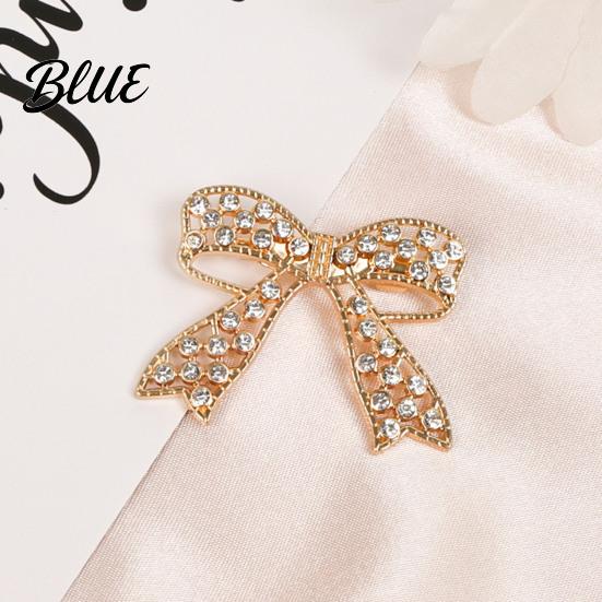 Scarf Brooch Clip Bowknot Design Pin for Women Faux Pearl